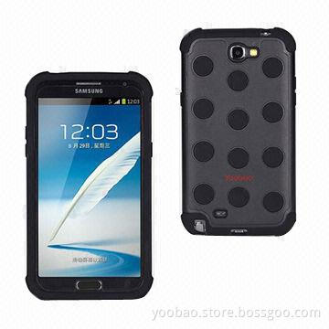 3-in-1 Protective Cases for Samsung Galaxy Note 2 N7100, Comes with Black and Rose Colors